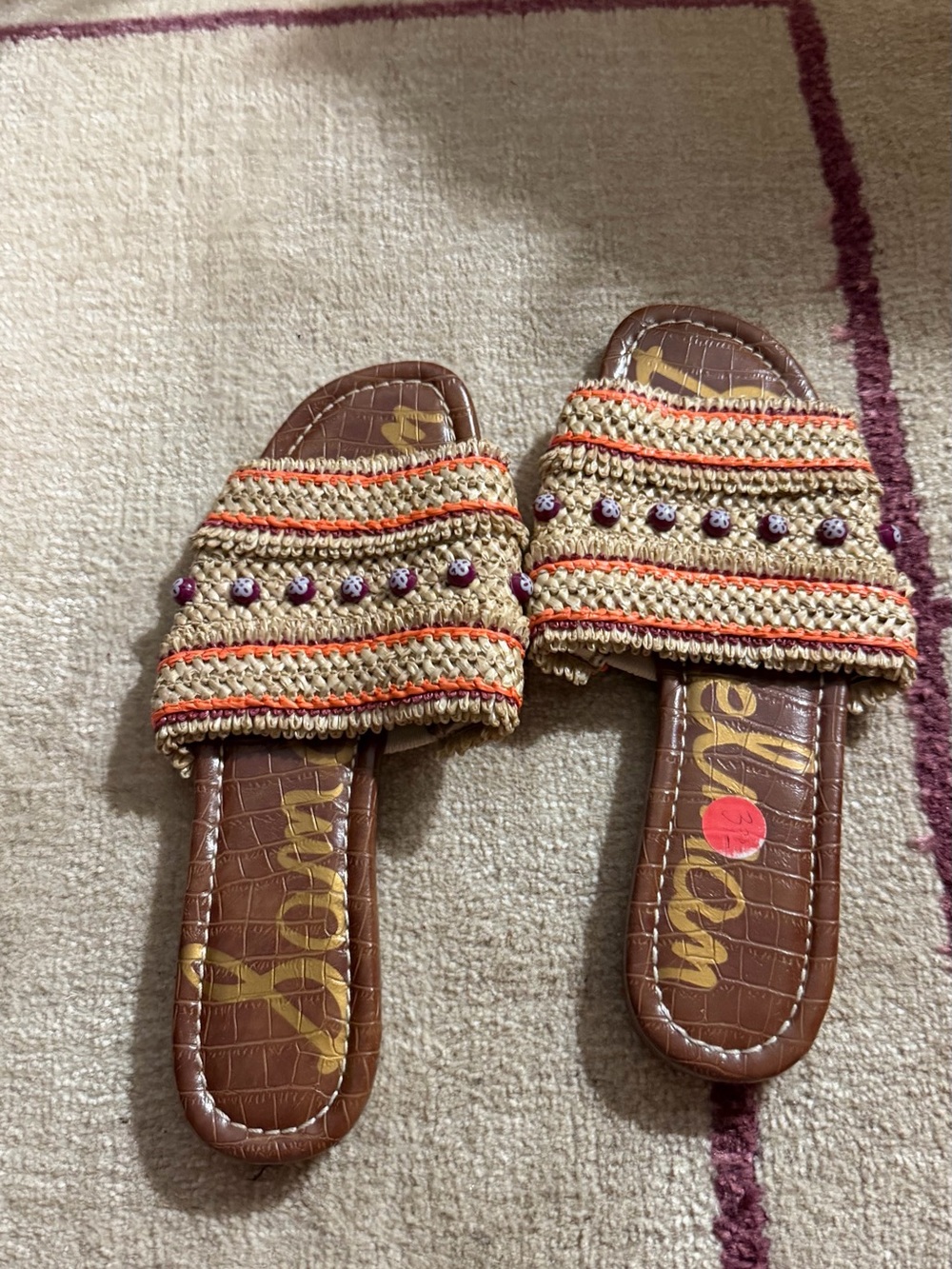 Sam Edelman beaded flat sandals